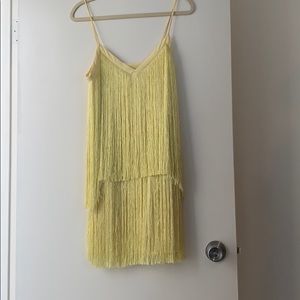 Yellow Zara frill dress